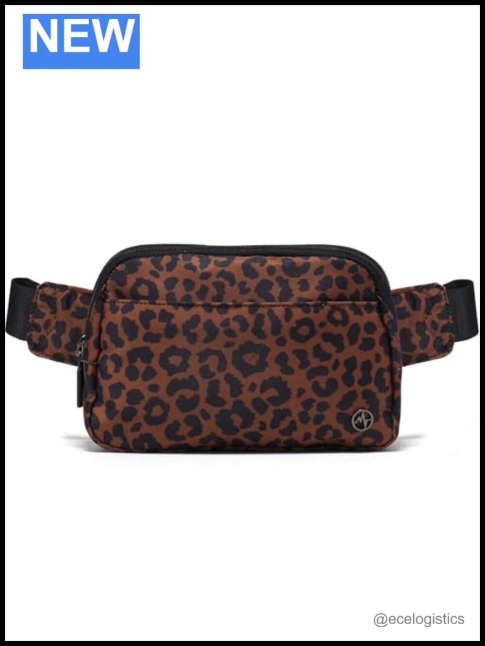 Nylon Waist Pack with 5 Zipper Pockets, Adjustable Strap, Crossbody Fanny Pack